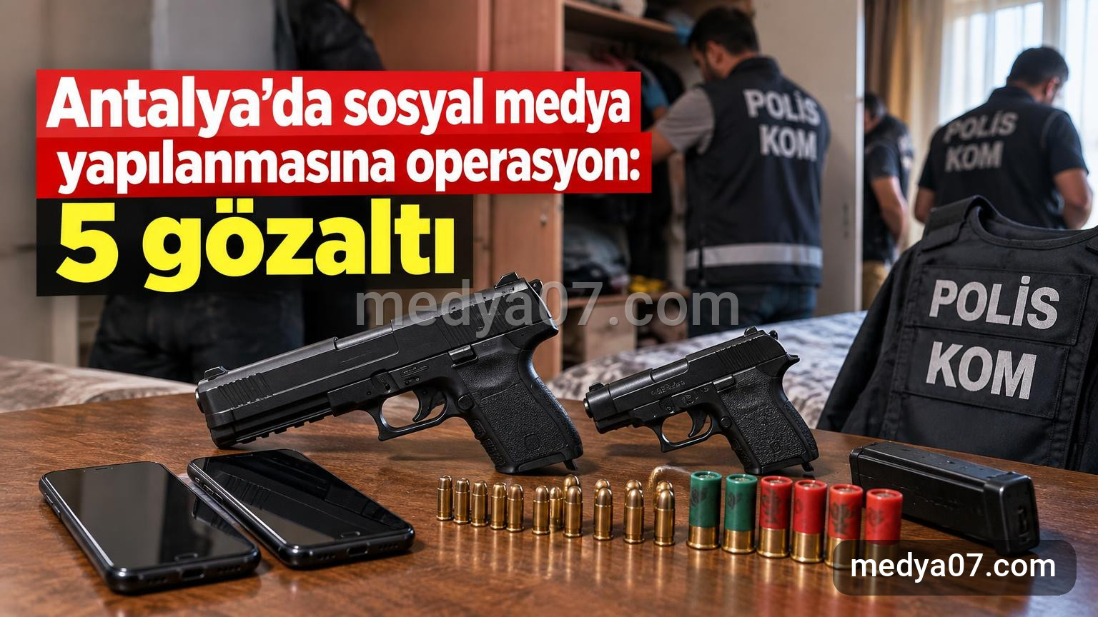 Antalya’da sosyal medya yapılanmasına operasyon: 5 gözaltı
