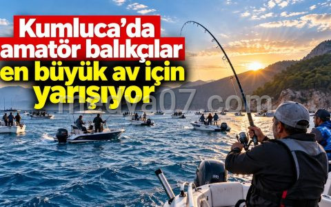 Kumluca’da amatör balıkçılar en büyük av için yarışıyor