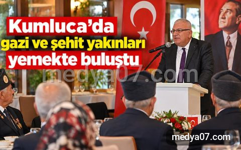 Kumluca’da gazi ve şehit yakınları yemekte buluştu