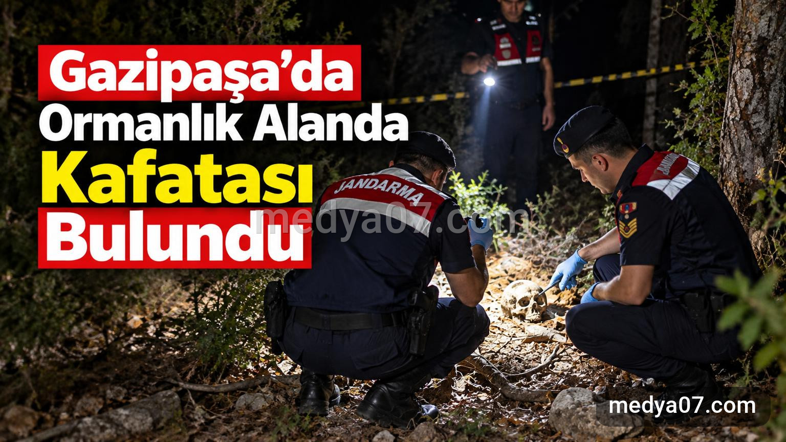 Gazipaşa’da Ormanlık Alanda Kafatası Bulundu