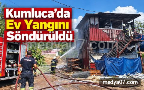 Kumluca’da Ev Yangını Söndürüldü