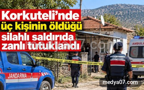 Korkuteli’nde üç kişinin öldüğü silahlı saldırıda zanlı tutuklandı
