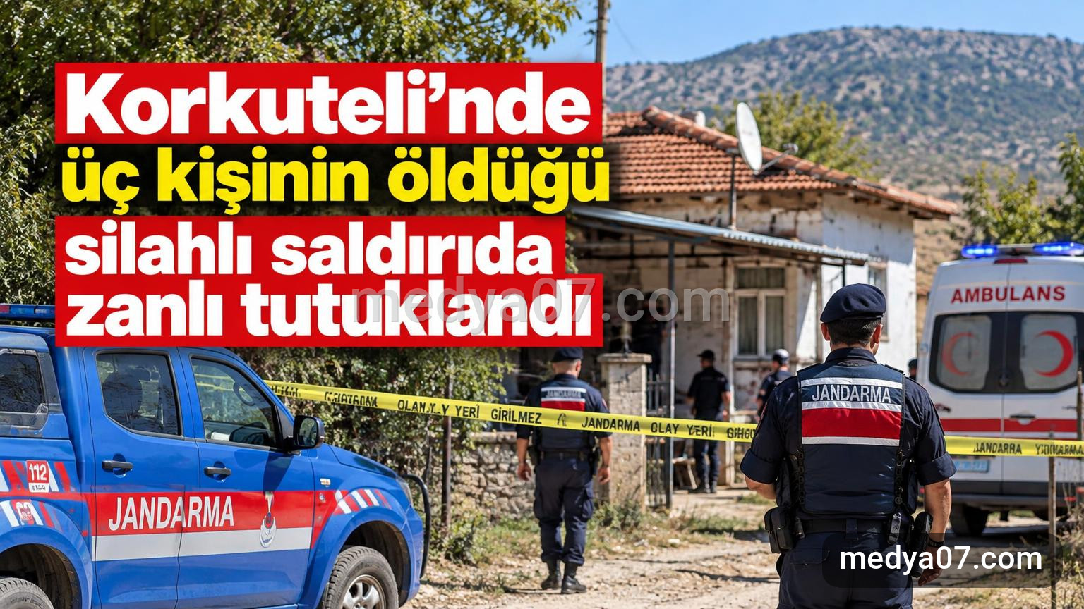 Korkuteli’nde üç kişinin öldüğü silahlı saldırıda zanlı tutuklandı