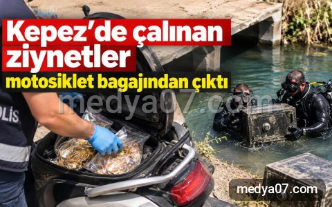 Kepez’de çalınan ziynetler motosiklet bagajından çıktı