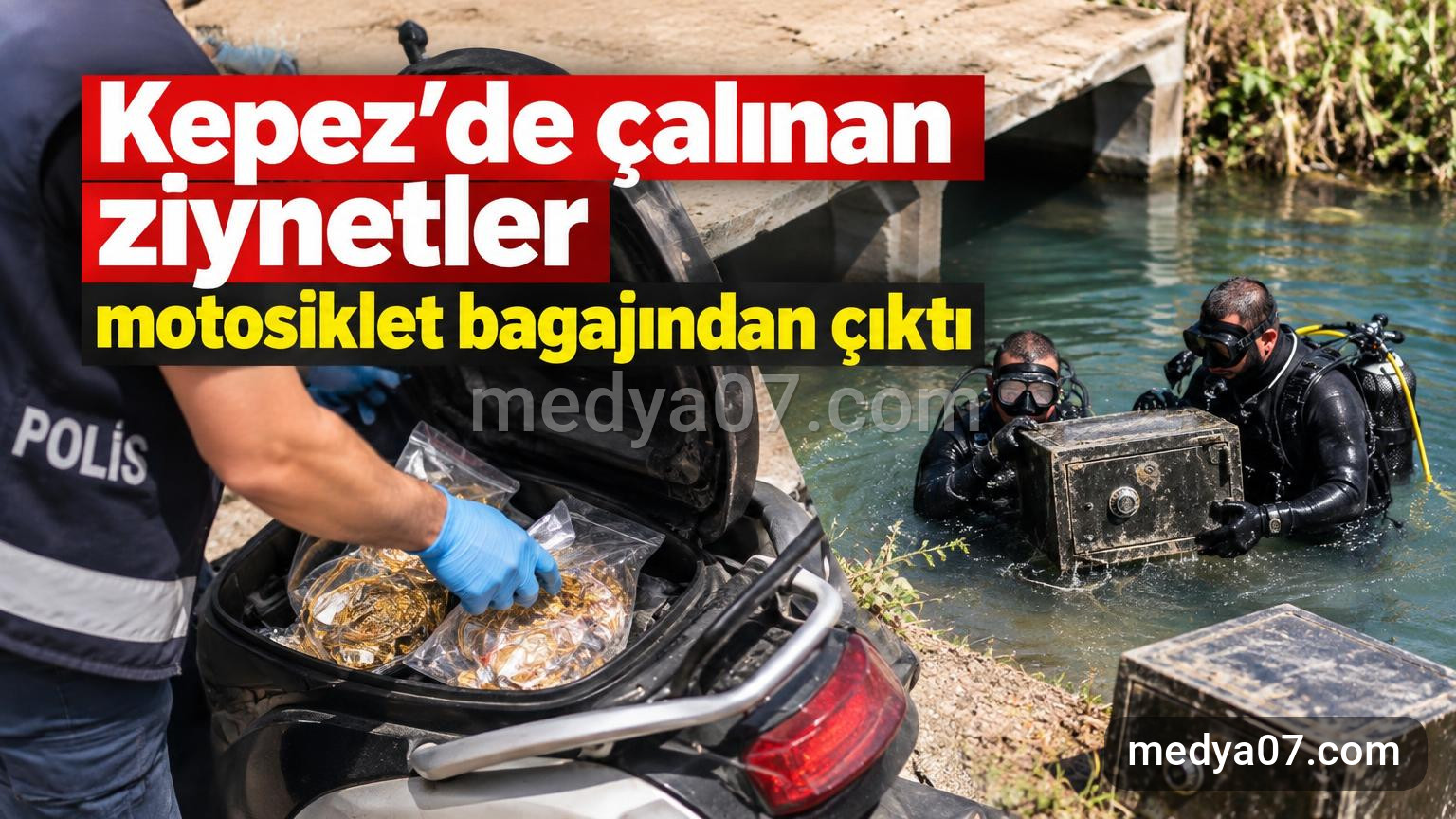 Kepez’de çalınan ziynetler motosiklet bagajından çıktı
