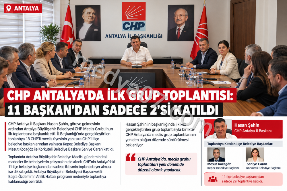 CHP Antalya’da İlk Grup Toplantısı: 11 Başkan’dan 2’si Katıldı