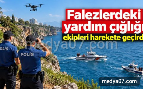 Falezlerdeki yardım çığlığı ekipleri harekete geçirdi