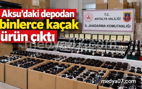 Aksu’daki depodan binlerce kaçak ürün çıktı
