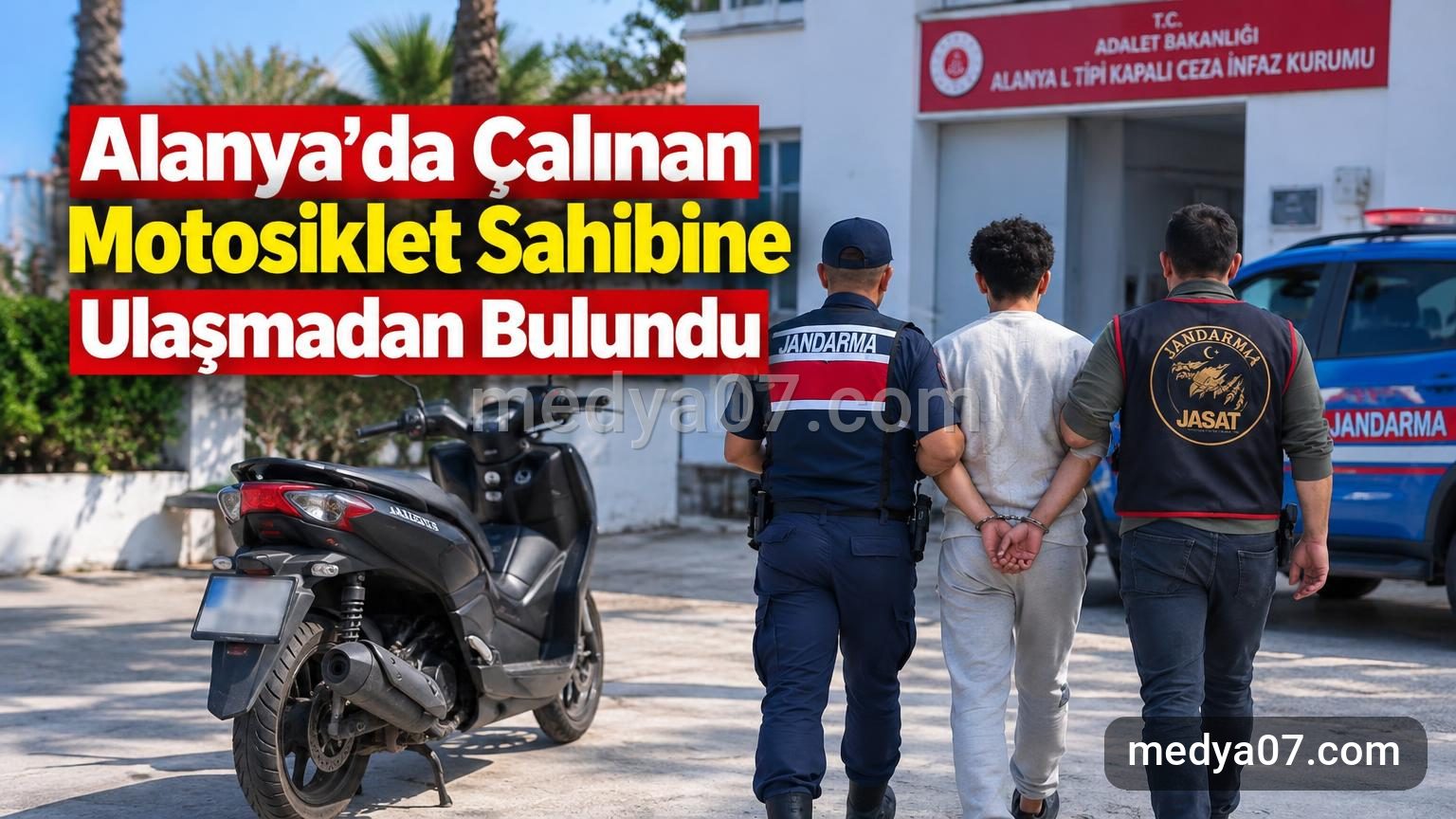 Alanya’da Çalınan Motosiklet Sahibine Ulaşmadan Bulundu