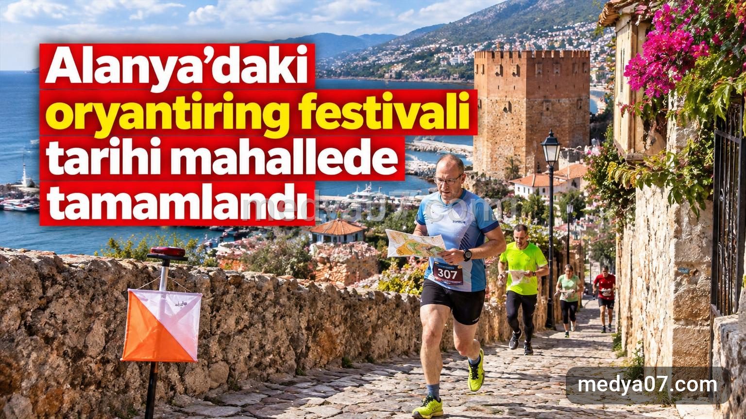 Alanya’daki oryantiring festivali tarihi mahallede tamamlandı