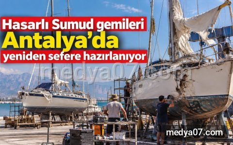 Hasarlı Sumud gemileri Antalya’da yeniden sefere hazırlanıyor