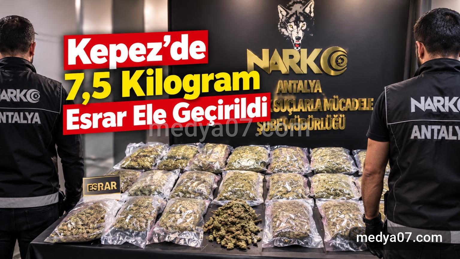 Kepez’de 7,5 Kilogram Esrar Ele Geçirildi