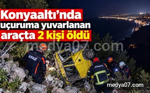 Konyaaltı’nda uçuruma yuvarlanan araçta 2 kişi öldü