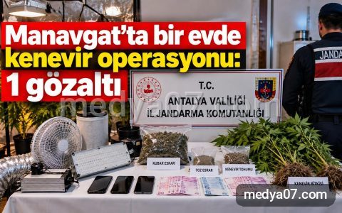 Manavgat’ta bir evde kenevir operasyonu: 1 gözaltı