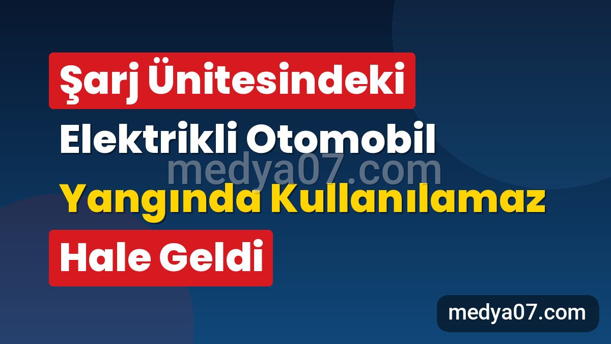 Şarj Ünitesindeki Elektrikli Otomobil Yangında Kullanılamaz Hale Geldi