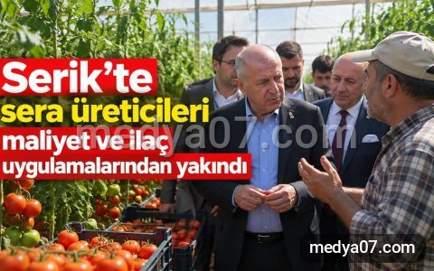 Serik’te sera üreticileri maliyet ve ilaç uygulamalarından yakındı