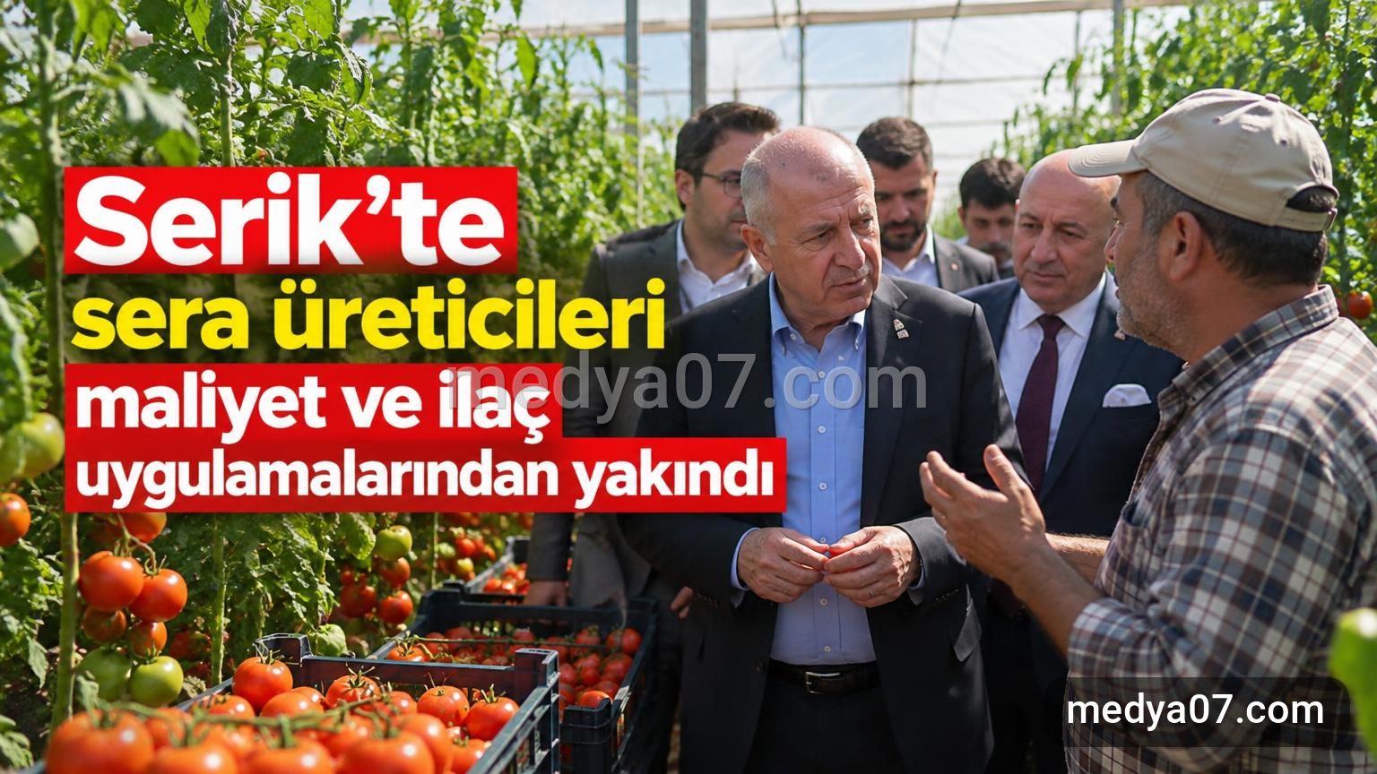 Serik’te sera üreticileri maliyet ve ilaç uygulamalarından yakındı
