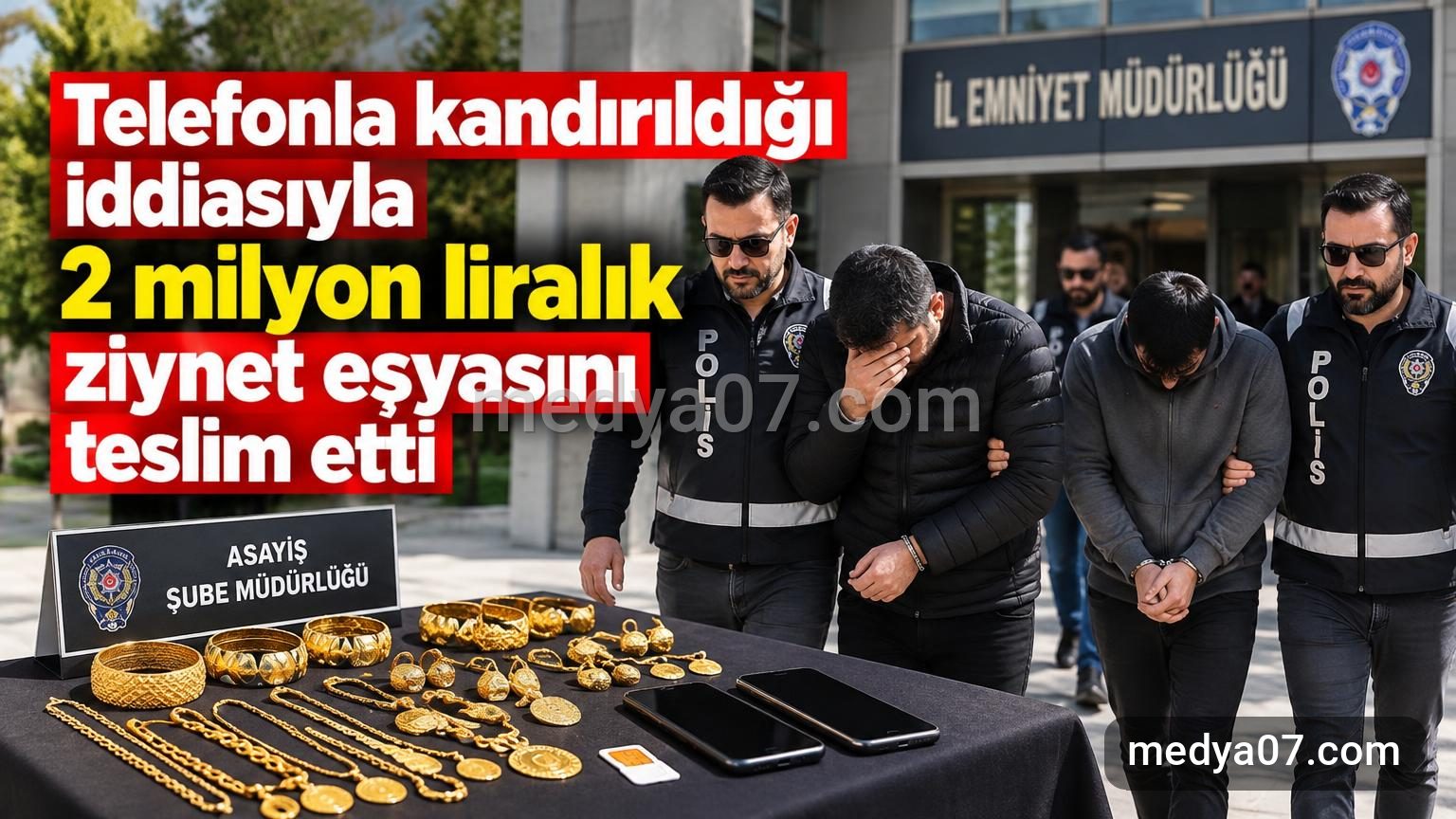 Telefonla kandırıldığı iddiasıyla 2 milyon liralık ziynet eşyasını teslim etti