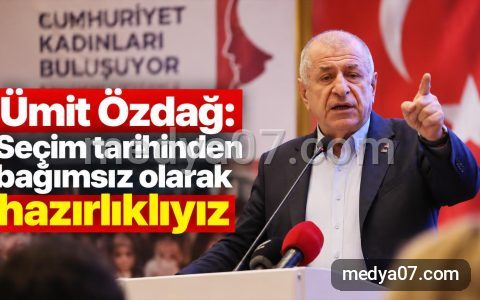 Ümit Özdağ: Seçim tarihinden bağımsız olarak hazırlıklıyız