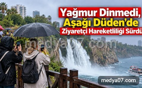 Yağmur Dinmedi, Aşağı Düden’de Ziyaretçi Hareketliliği Sürdü